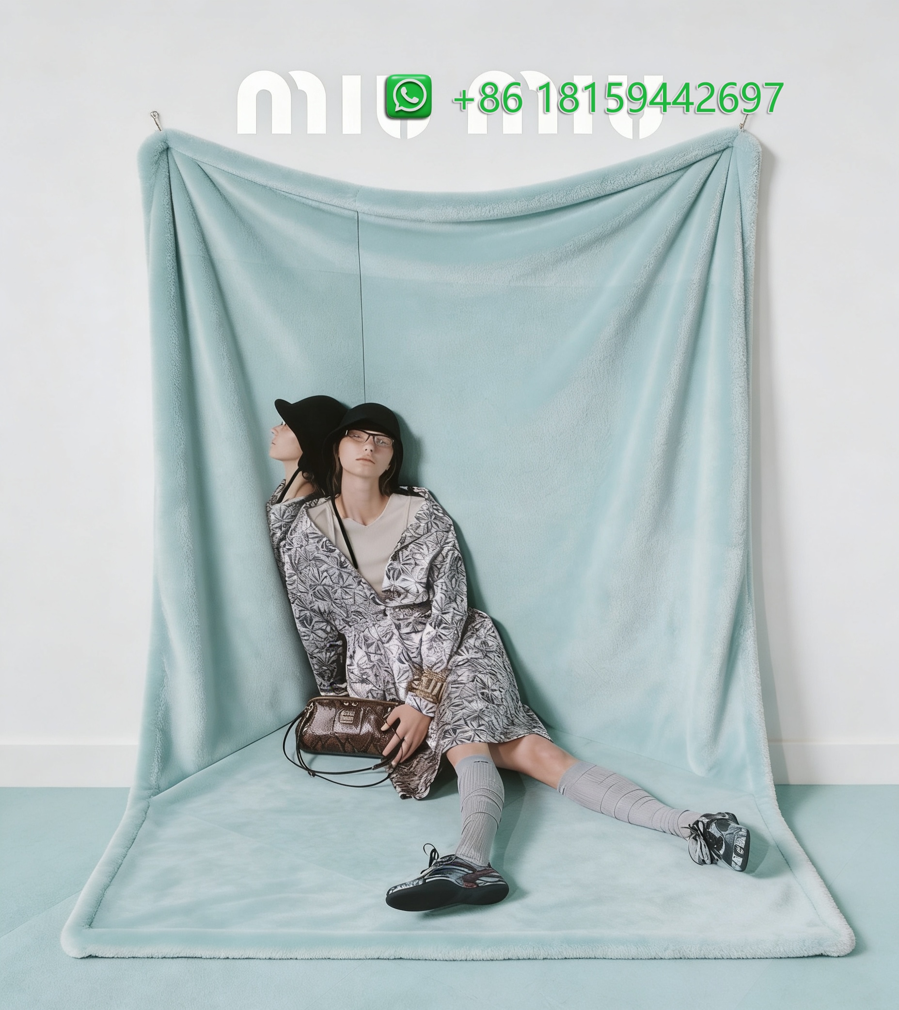 Miumiu Throw Blankets